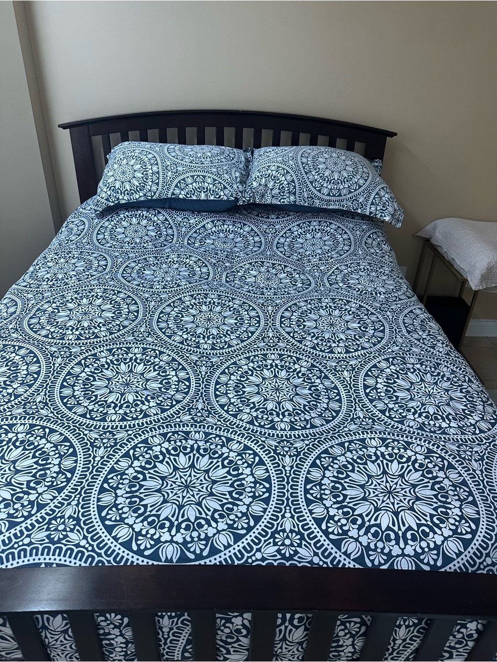 Unbranded Navy Medallion Duvet Cover Set